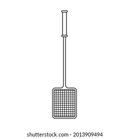 Swatter vector icon.Outline vector icon isolated on white background swatter .