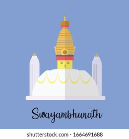 Swayambhunath, Kathmandu in a frame