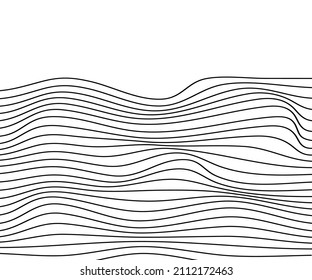 líneas de textura de paisaje de montaña oscilantes para la decoración de fondo
