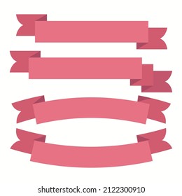 Swaying ribbons for retro text labels