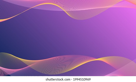 líneas onduladas Abstract Fondo de oleada Rosa y azul con rayas amarillas