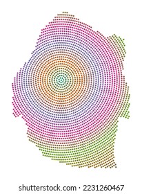 Swaziland dotted map. Digital style shape of Swaziland. Tech icon of the country with gradiented dots. Artistic vector illustration.