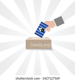 Swaziland Elections Vote Box Vector