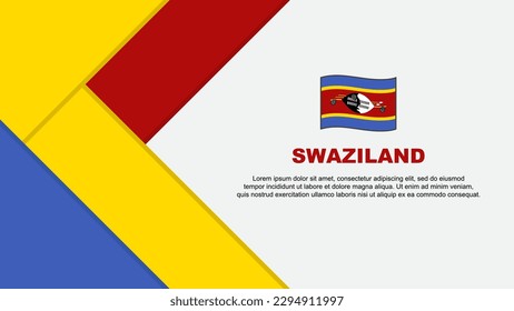 Abstrakte Vorlage für das Design von Flaggen in Swasiland. Swaziland Independence Day Banner Cartoon Vektorgrafik. Swasiland-Illustration