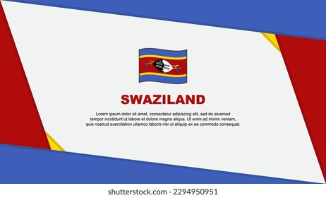 Plantilla de diseño de fondo de resumen de la bandera de Suazilandia. Ilustración del vector de caricaturas del Día de la Independencia de Suazilandia. Día de la Independencia de Suazilandia