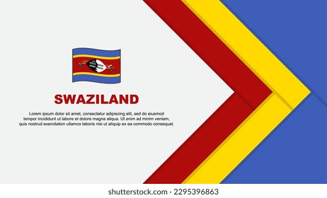 Swaziland Flag Abstract Background Design Template. Swaziland Independence Day Banner Cartoon Vector Illustration. Swaziland Cartoon