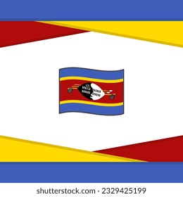 Swaziland Flag Abstract Background Design Template. Swaziland Independence Day Banner Social Media Post. Swaziland Vector
