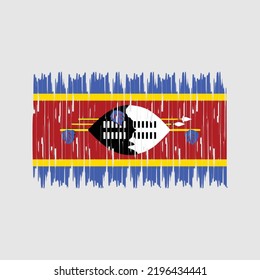 Swaziland Flag Brush. National Flag