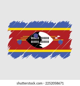 Ilustración del vector de pincel de bandera de Suazilandia