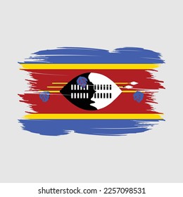 Ilustración del vector de pincel de bandera de Suazilandia