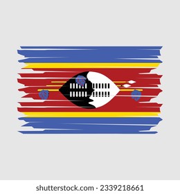 Swaziland Flag Brush Vector Illustration