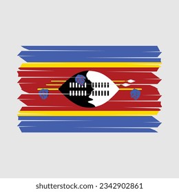 Swaziland Flag Brush Vector Illustration