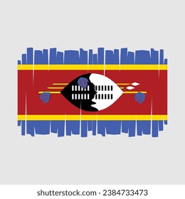 Swaziland Flag Brush Vector Illustration