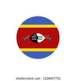 Swaziland flag. Swaziland circle flag.