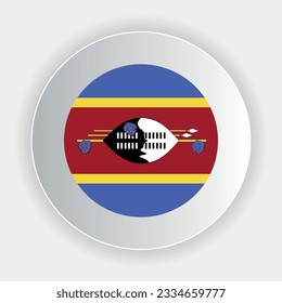 Swasiland-Flagge in Kreisform. offizielle Farben und Proportionen korrekt. Vektorgrafik. eps10.