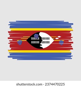 Swaziland Flag Design Vector Illustration