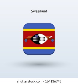 Swaziland flag icon. Vector illustration.