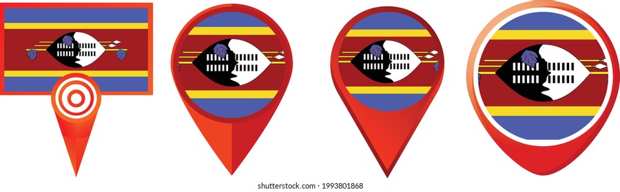 Swaziland flag icon . web icon set . icons collection. Simple vector illustration.
