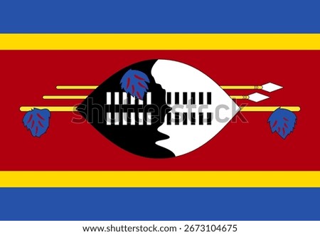 Swaziland flag illustrator country flags symbol nation  