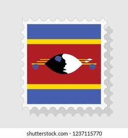 Swaziland flag on white background vector image
