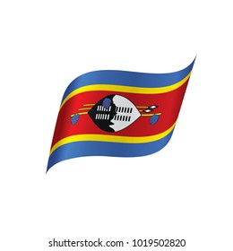 Swaziland flag, vector illustration