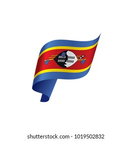 Swaziland flag, vector illustration