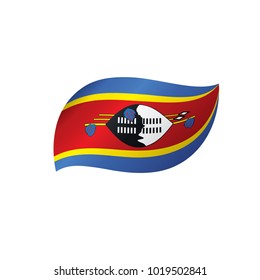 Swaziland flag, vector illustration