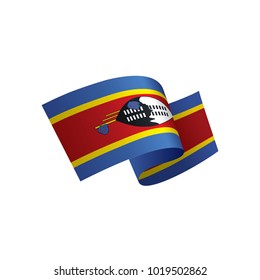 Swaziland flag, vector illustration