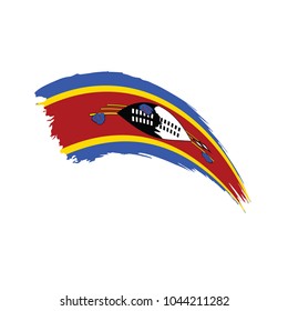 Swaziland flag, vector illustration