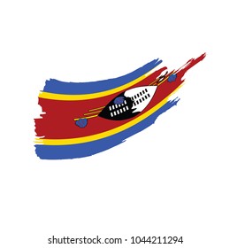 Swaziland flag, vector illustration