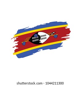 Swaziland flag, vector illustration