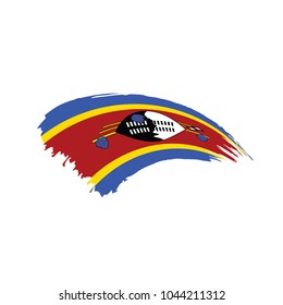 Swaziland flag, vector illustration