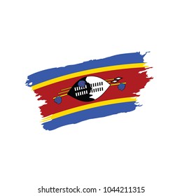 Swaziland flag, vector illustration