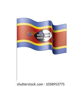Swaziland flag, vector illustration