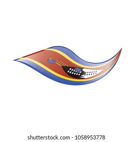 Swaziland flag, vector illustration