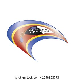 Swaziland flag, vector illustration