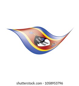 Swaziland flag, vector illustration