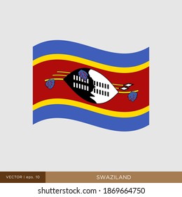 Swaziland Flag Vector Illustration Design Template.