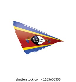 Swaziland flag, vector illustration on a white background.