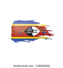 Swaziland flag, vector illustration on a white background.
