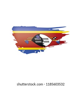 Swaziland flag, vector illustration on a white background.