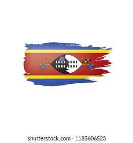 Swaziland flag, vector illustration on a white background.
