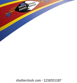 Swaziland flag, vector illustration on a white background