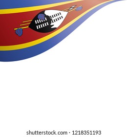 Swaziland flag, vector illustration on a white background