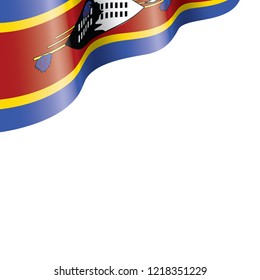 Swaziland flag, vector illustration on a white background