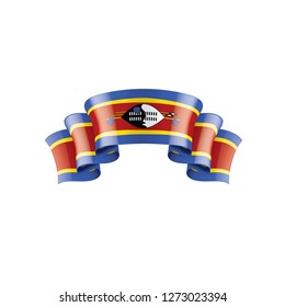 Swaziland flag, vector illustration on a white background