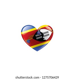Swaziland flag, vector illustration on a white background