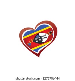 Swaziland flag, vector illustration on a white background