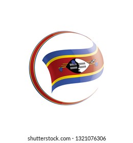 Swaziland flag, vector illustration on a white background