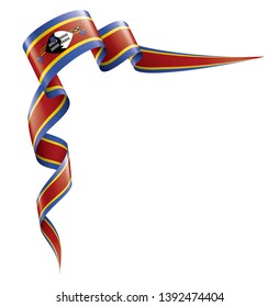 Swaziland flag, vector illustration on a white background